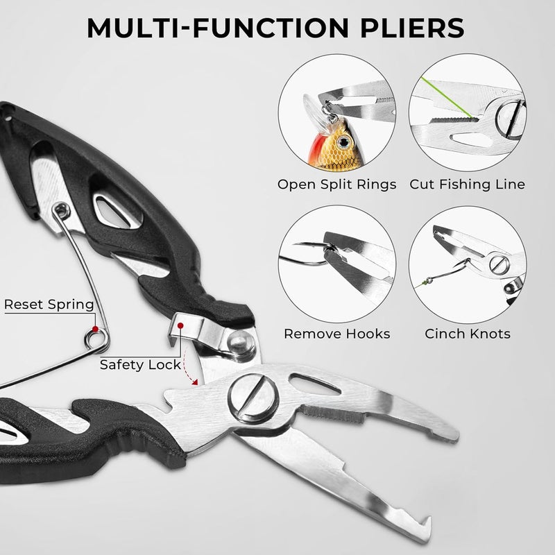 MadBite by KastKing Pro Fishing Lures Kit, 71/143pcs Fishing Gear kit with 3600 Waterproof Tackle Box & Pliers - Expert-Approved for Bass, Trout, Panfish, 8/13 Pre-Rigged Setups for Freshwater - Image 4